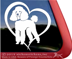 Custom Miniature Poodle Dog iPad Car Truck Window Decal Sticker