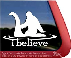 Bigfoot Big Foot Sasquatch Loch Ness Monster  Window Decal