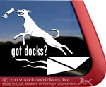 Whippet Dock Dog Window Decal