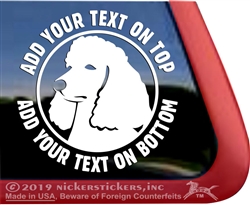 Custom Standard Poodle iPad Car Truck Window Decal Sticker