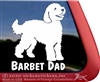 Barbet Dog Vinyl Auto Window Decal