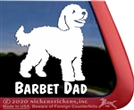 Barbet Dog Vinyl Auto Window Decal