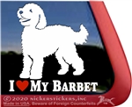 Barbet Dog Vinyl Auto Window Decal