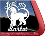 Barbet Dog Vinyl Auto Window Decal