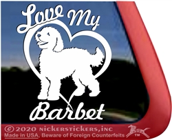 Barbet Dog Vinyl Auto Window Decal