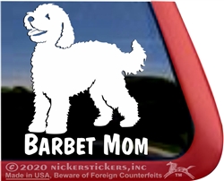 Barbet Dog Vinyl Auto Window Decal