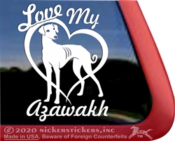 Azawakh Sighthound Window Decal