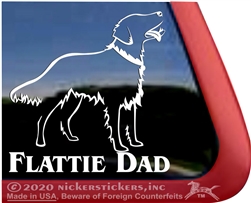 Flat Coated Retriever Dog iPad Car Truck Window Decal Sticker