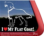 Flat Coated Retriever Dog iPad Car Truck Window Decal Sticker