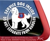 Doodle Service Dog Car Truck RV Window iPad Decal Sticker