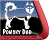 Pomsky Window Decal