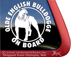 Olde English Bulldogge Window Decal