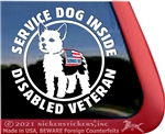 Service Dog Yorkie Mix Car Truck RV Window Decal Sticker
