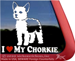 Chorkie Dog Car Truck RV Window Decal Sticker