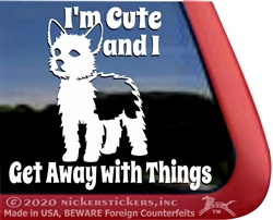 Chorkie Dog Car Truck RV Window Decal Sticker