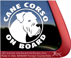 Cane Corso Dog Car Truck RV Window Decal Sticker