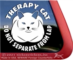 Therapy Cat Window Decal