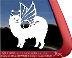 Custom American Eskimo Eskie Dog Vinyl Car Truck RV Window Decal Sticker
