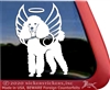 Custom Poodle Angel Dog iPad Car Truck Window Decal Sticker