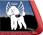 Custom Poodle Angel Dog iPad Car Truck Window Decal Sticker