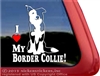 Split Face Border Collie Love Car Truck RV Window Decal Sticker