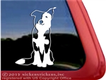 Custom Split Face Border Collie Dog Car Truck RV Window Decal