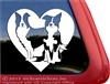 Custom Pair of Border Collies Dog Heart Love Car Truck RV Window Decal Sticker