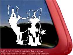 Custom Pair of Border Collies Dog Car Truck RV Window Decal Sticker
