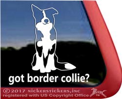 Border Collie Car Truck RV Window Decal Sticker