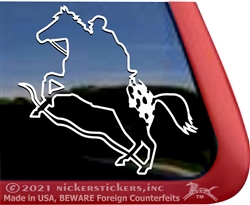 Custom Endurance Appaloosa Horse Trailer Window Decal