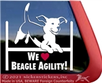 Beagle Agility Dog Decal Sticker Car Auto Window iPad