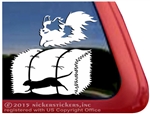Custom Papillon Barn Hunt Dog Car Window iPad Decal Sticker