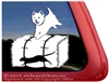 Custom West Highland White Terrier Barn Hunt Dog Car Window iPad Decal Sticker