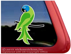 Custom Blue Crowned Conure Parrot Bird Car Truck RV Window Decal Sticker