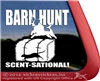 Sent-Sational Jack Russell Terrier Barn Hunt Dog Window Decal