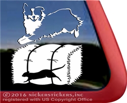 Australian Shepherd Barn Hunt Rat Dog Window Decal