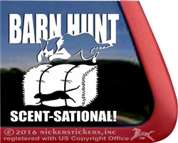 Find Dat Rat Border Collie Barn Hunt Dog Window Decal