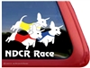 Racing Dachshund Dog Window Decal