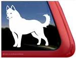 Custom White Siberian Husky Dog iPad Car Truck Window Decal Sticker