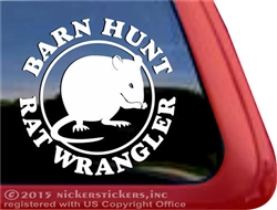 Barn Hunt Rat Wrangler Car Truck RV Window Decal Sticker