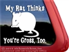 Pet Rat Window Car Truck RV Decal Sticker