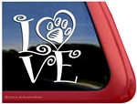 Paw Print Love Dog Car Truck RV Window Decal Sticker