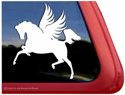 Leaping Pegasus Winged Horse Equine Car Truck RV Window Decal Sticker