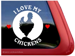 Hen Car Truck RV Trailer Window Decal Sticker