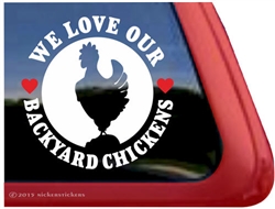 Hen Car Truck RV Trailer Window Decal Sticker