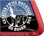 Greater Swiss Mountain Dog Car Truck RV Laptop iPad Window Decal Sticker