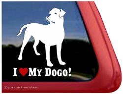 Dogo Argentino Love Dog Car Truck RV Window Decal Sticker