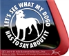 Dogo Dog Dogo Argentino Dog Car Truck RV Window Decal Sticker