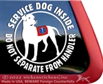 Service Dog Dogo Argentino Car Truck RV Window Decal Sticker