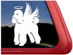 Custom Poodle Angel Dog iPad Car Truck Window Decal Sticker